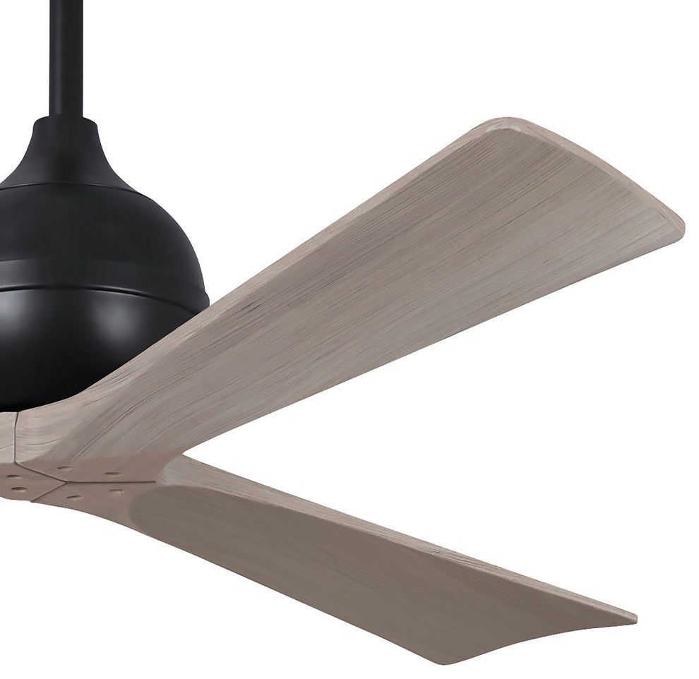 Irene-3 Paddle Fan, Matte Black, 60", Gray Ash Blades