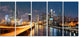 "Philadelphia Skyline at Night" Canvas Print60"x28", 5-Panels