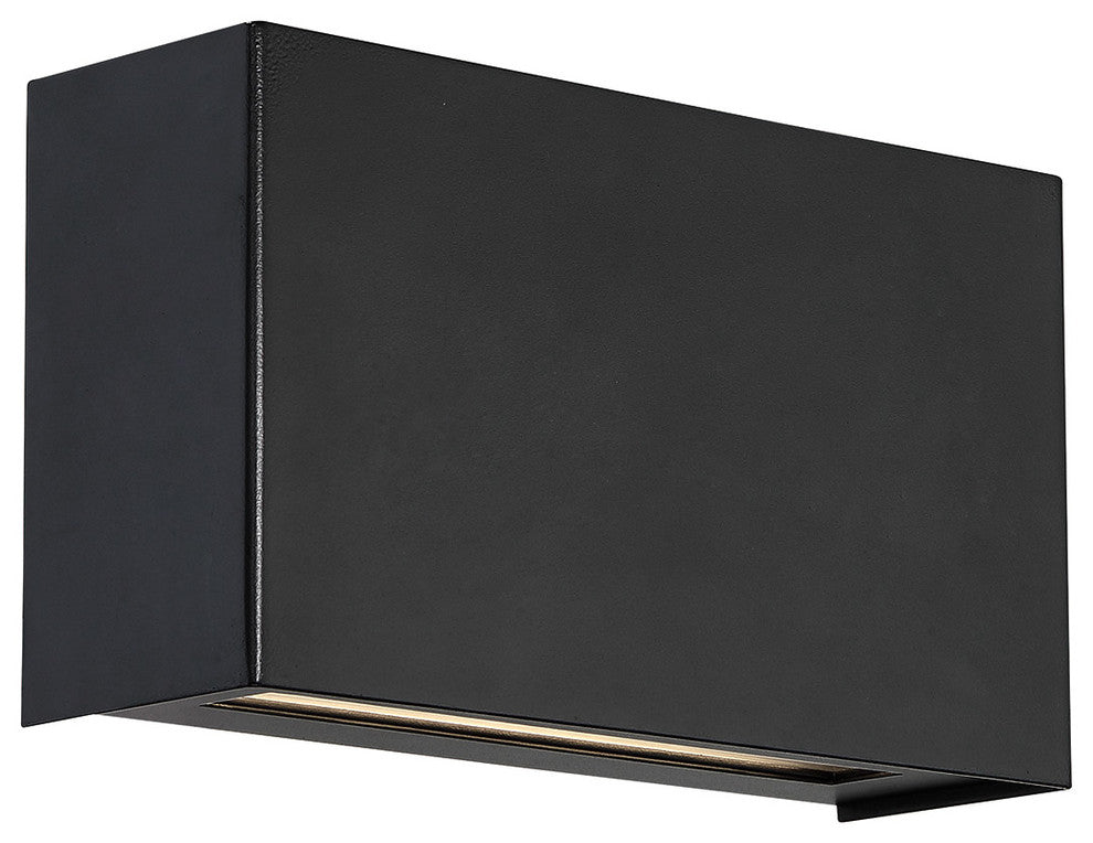 Blok 12" LED Wall Sconce With Emergency Backup Battery 3000K, Black