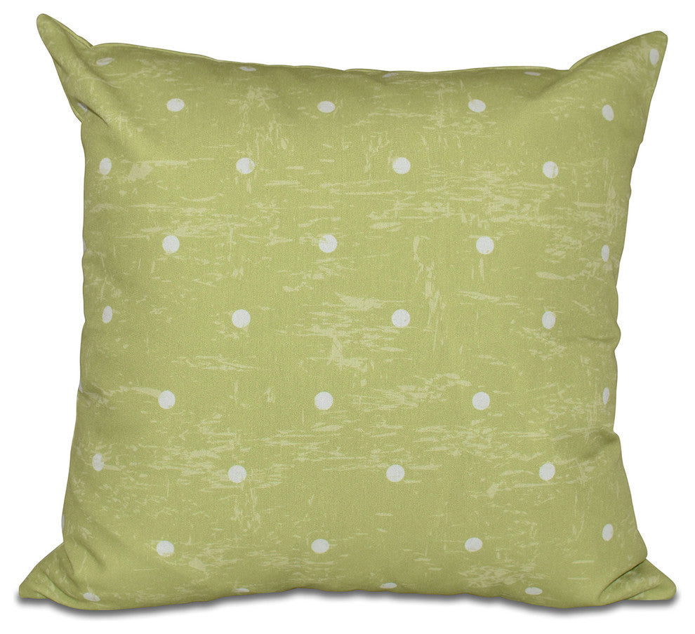 Dorothy Dot, Geometric Print Pillow, Light Green, 18"x18"
