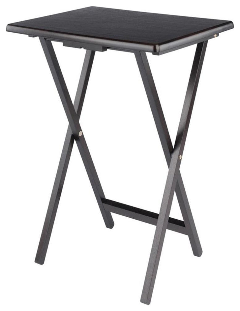 Winsome Allen 5-Piece Transitional Solid Wood Snack Table Set Coffee Finish