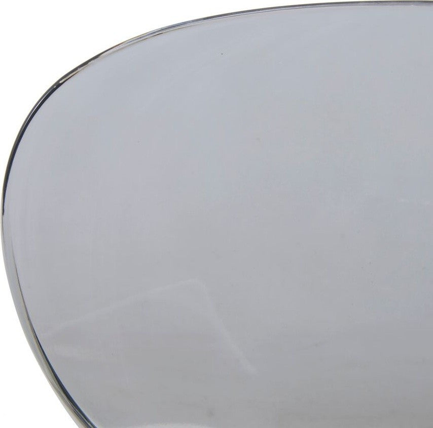 Stackable Plastic Dining Chair with Chrome Legs for Indoor and Outdoor Set of 2, Black