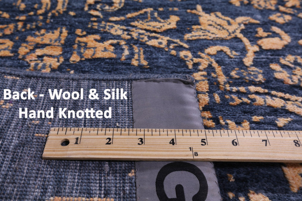 Runner Modern Wool and Silk Handmade Rug 2' 5" X 18' 0" Q9241