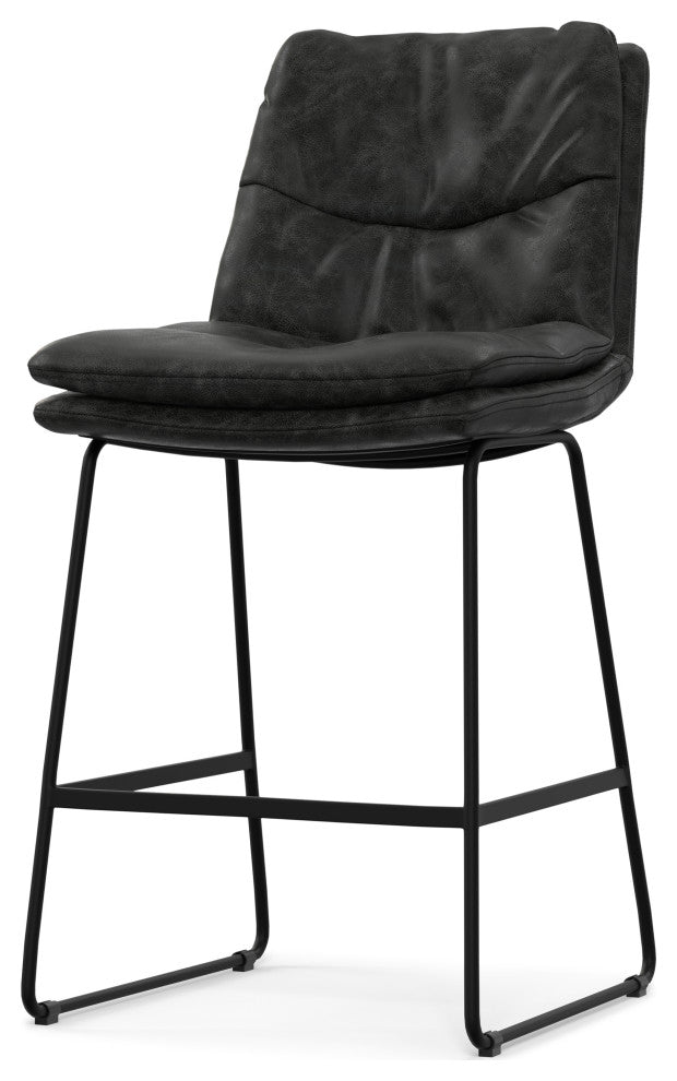 Danika Counter Height stool, Set of 2, Distressed Charcoal Grey