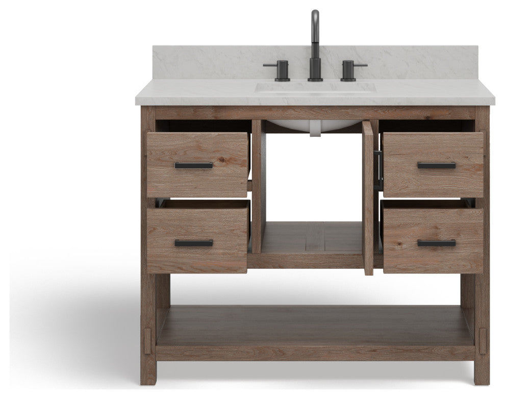 The Betsy Bathroom Vanity, Brown, 42", Single Sink, Freestanding