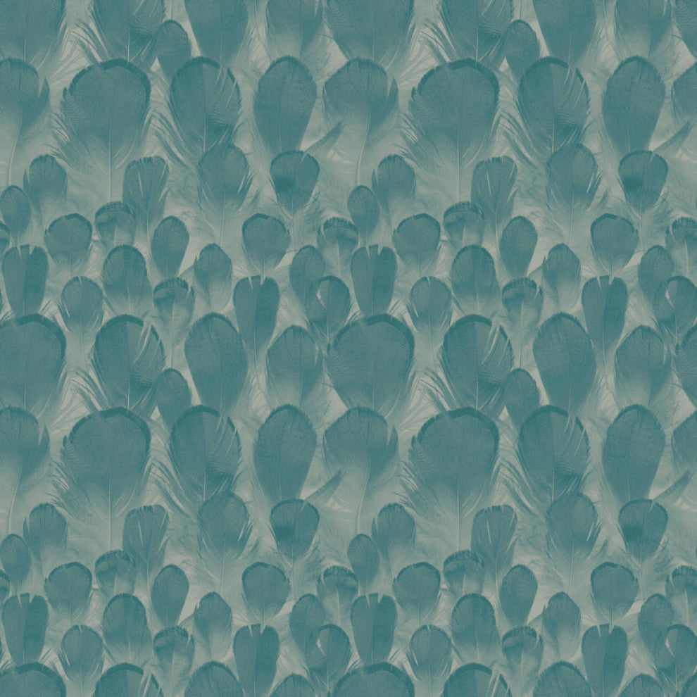 Teal and Green Feathers Wallpaper