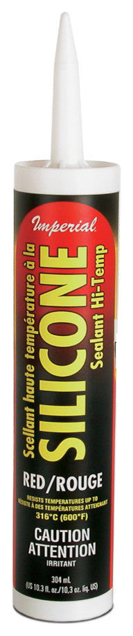 Imperial KK0205 High Temperature Silicone Sealant, Red, 10.3 Oz