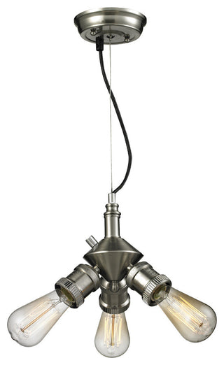 INNOVATIONS LIGHTING 209-SN Bare Bulb 3 Light Mini Chandelier