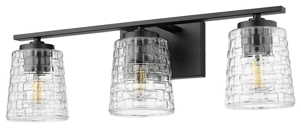 3 Light 23 in. Matte Black Vanity Light