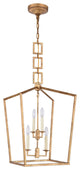 Elegant Lighting Denmark Collection Pendant, Golden Iron