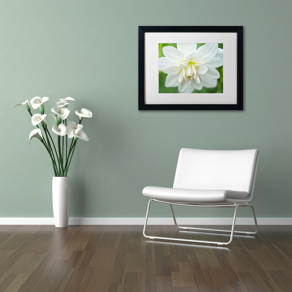Cora Niele ''White Dahlia'' Matted Framed Art