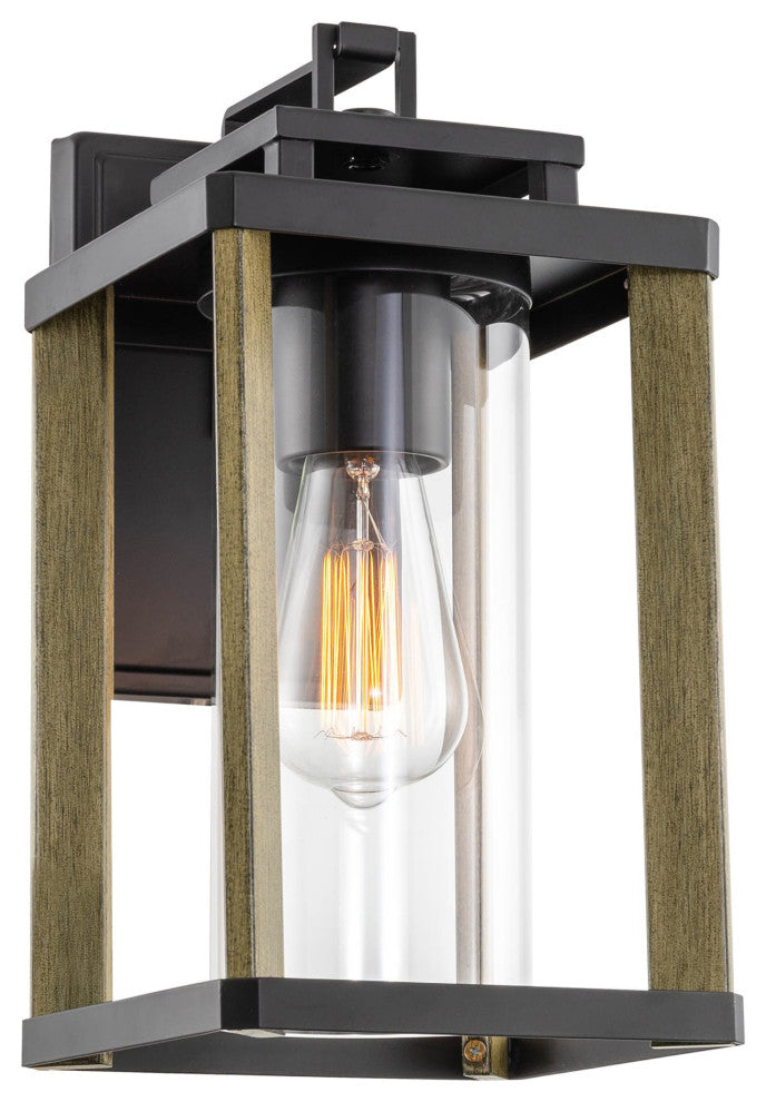 Kira Home Thayer 13" Outdoor Weather Resistant Wall Sconce, Cylinder Glass
