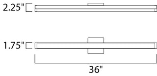 Maxim 52006 Spec 36"W LED Bath Bar - Compliant - Black