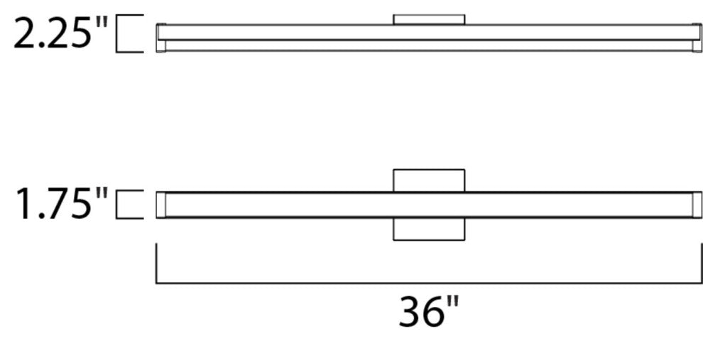 Maxim 52006 Spec 36"W LED Bath Bar - Compliant - Black