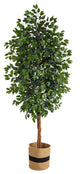 Nearly Natural T2902 8 Ficus Artificial Tree in Handmade Natural Cotton Planter
