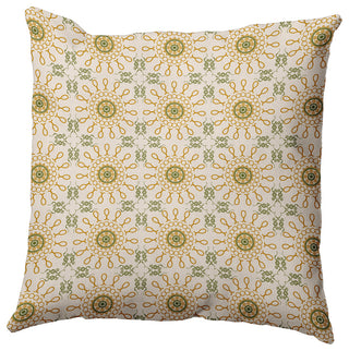 16" x 16" Sun Tile Decorative Throw Pillow, Autumn Gold