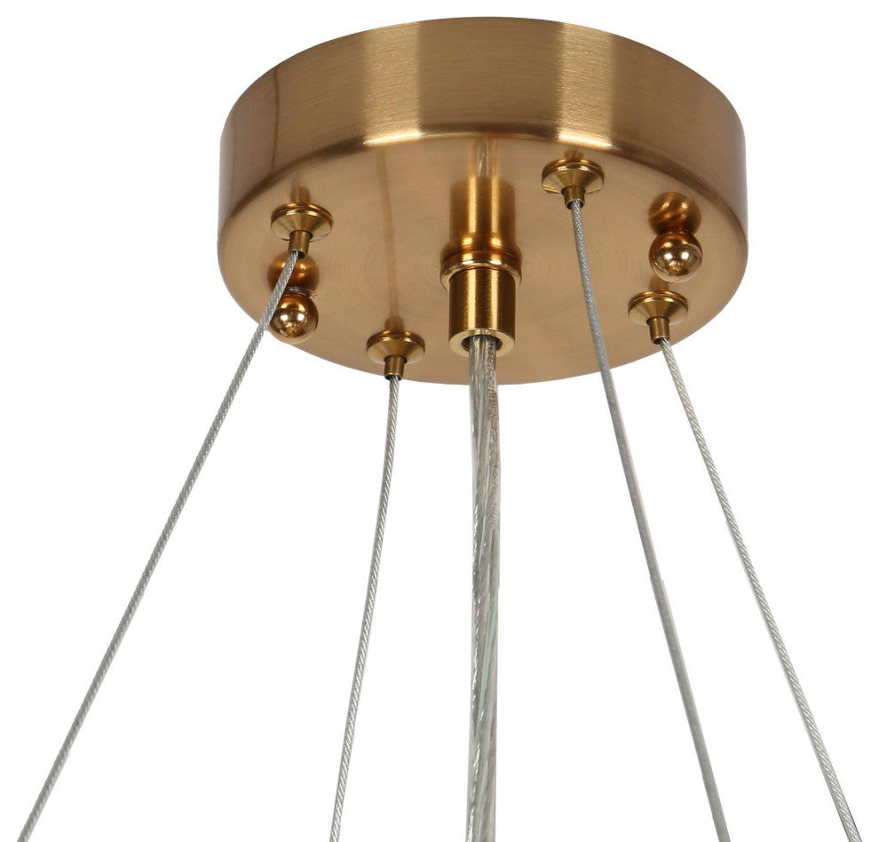 LNC Tracienuri 7-Light Gold Modern Spiral Tiered Chandelier, Rain Chains, Loose Chains