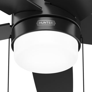 Hunter 52" Bardot Matte Black Ceiling Fan, LED Kit, Pull Chain