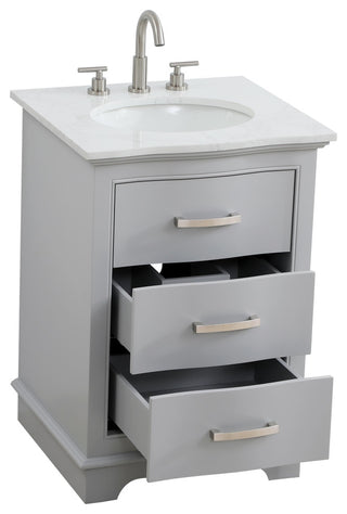 Home Living Knox 24" Single Bathroom Vanity, Grey
