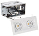 Mini Multiple LED Two-Light Remodel Housing With and-Light 4000K Flood, White