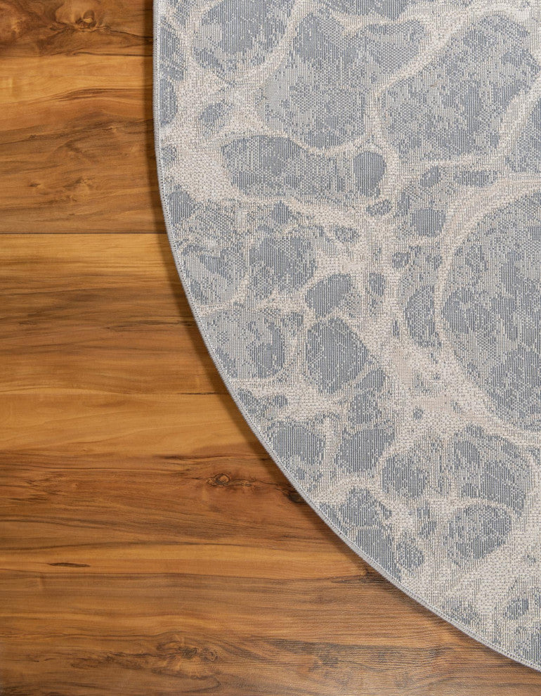 Unique Loom Oasis Breeze Area Rug, Gray, 8' 0 X 10' 0 Oval