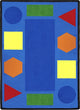 Kid Essentials Rug, Sitting Shapes, Multicolored, 5'4"x7'8", Multicolored, 7'8"x