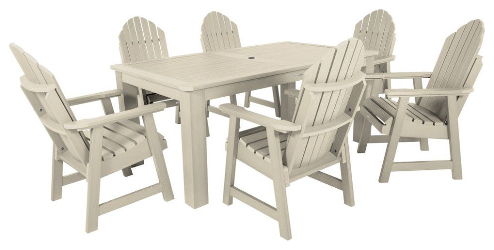 Hamilton 7-Piece Rectangle Dining Set, Whitewash