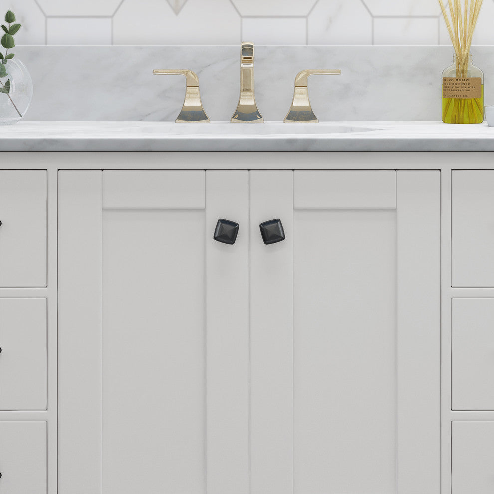 Kayla Contemporary 48" Wood Bathroom Vanity, Counter Top Not Included, White