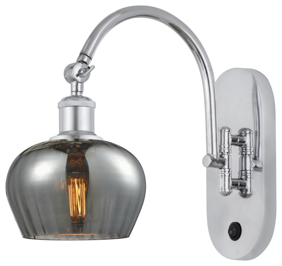 Innovations 518-1W-PC-G93 Fenton 1 Light 6.5" Sconce, Polished Chrome