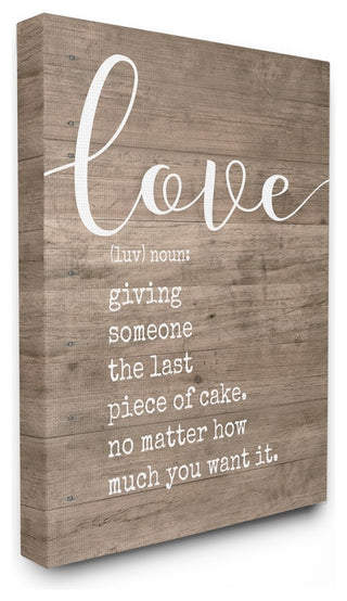 Stupell Ind. Love Definition Planked Wall Plaque, 13x19