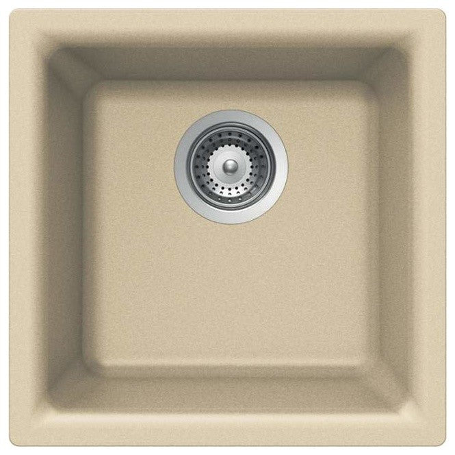 Houzer E-100 Quartztone 15-3/4" Undermount Single Basin Granite - Sand