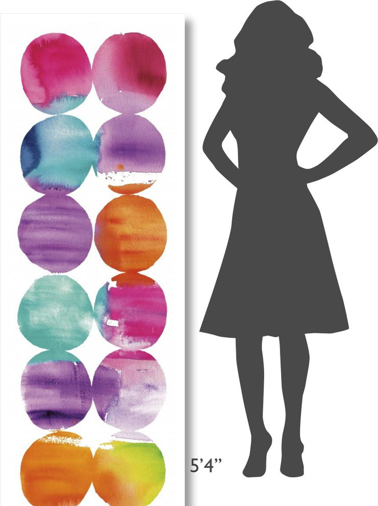 "Spring Dots Panel I" Digital Paper Print by Elyse DeNeige, 26"x74"