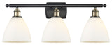 Innovations 516-3W-BAB-GBD-751-LED 3 Light Bath Vanity Light Black Antique Brass