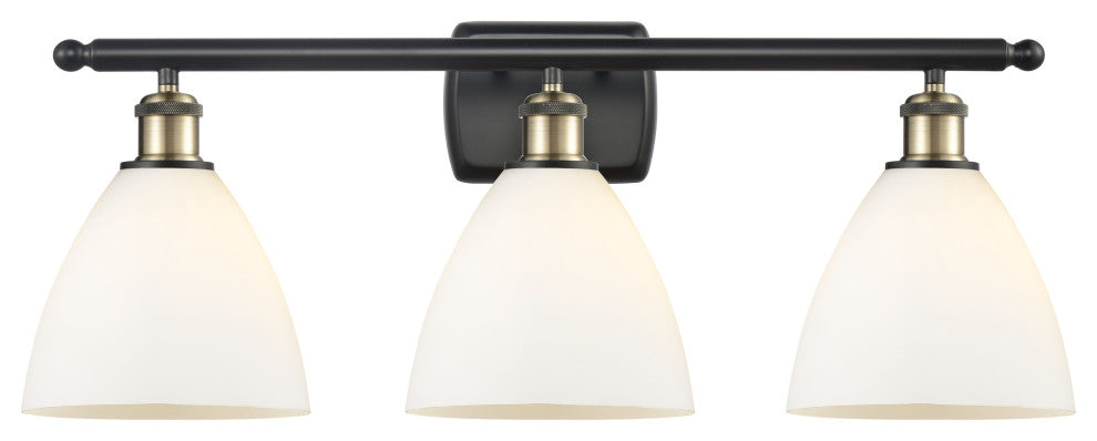 Innovations 516-3W-BAB-GBD-751-LED 3 Light Bath Vanity Light Black Antique Brass