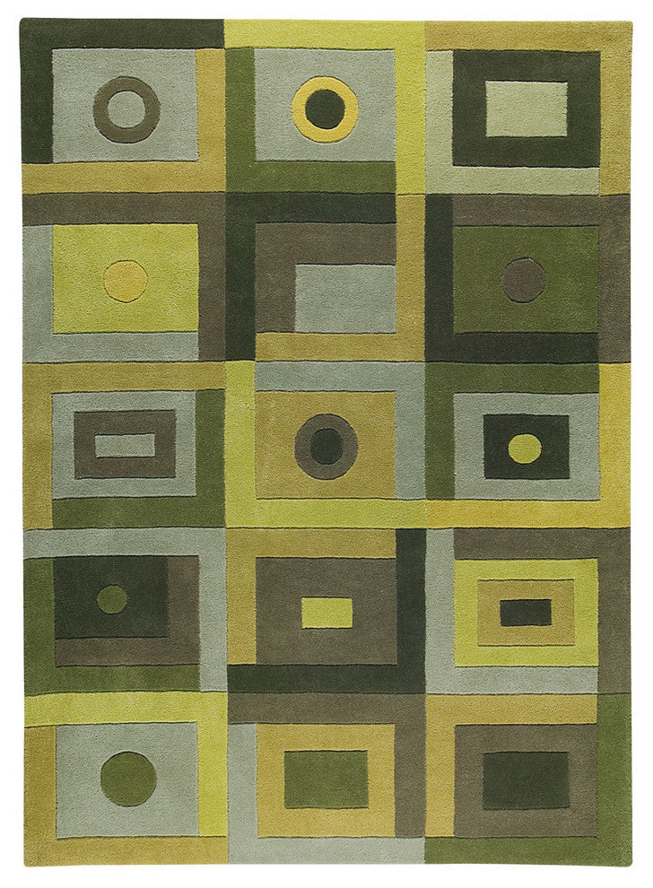 Hand Tufted Green Wool Area Rug