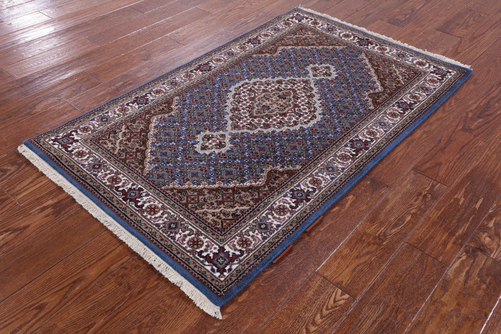 Wool & Silk Hand-Knotted Persian Tabriz Rug 3' 0" X 4' 11" - Q13023