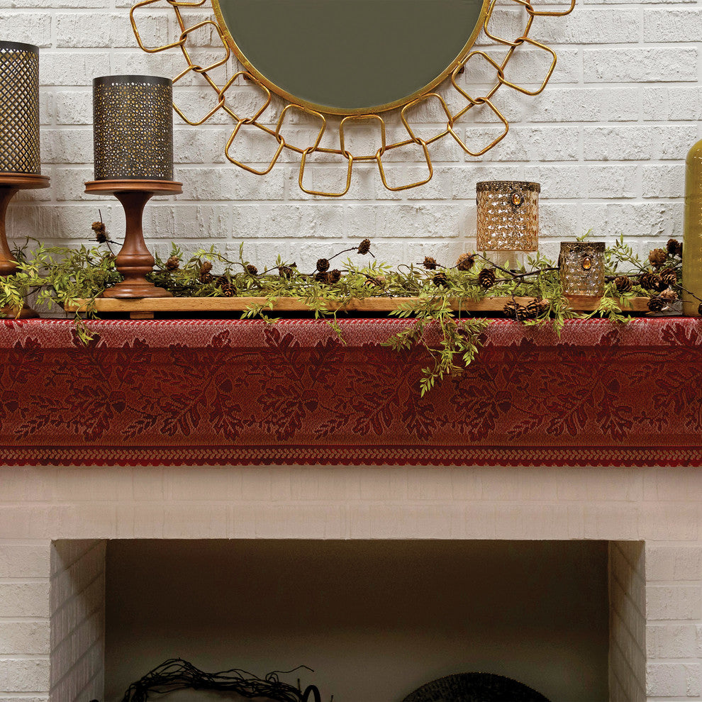 Oak Leaf 19x95 Mantle Scarf