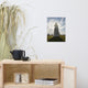 Turkey Point Lighthouse with Sun Flare Unframed Wall Art Prints, 12" X 16"