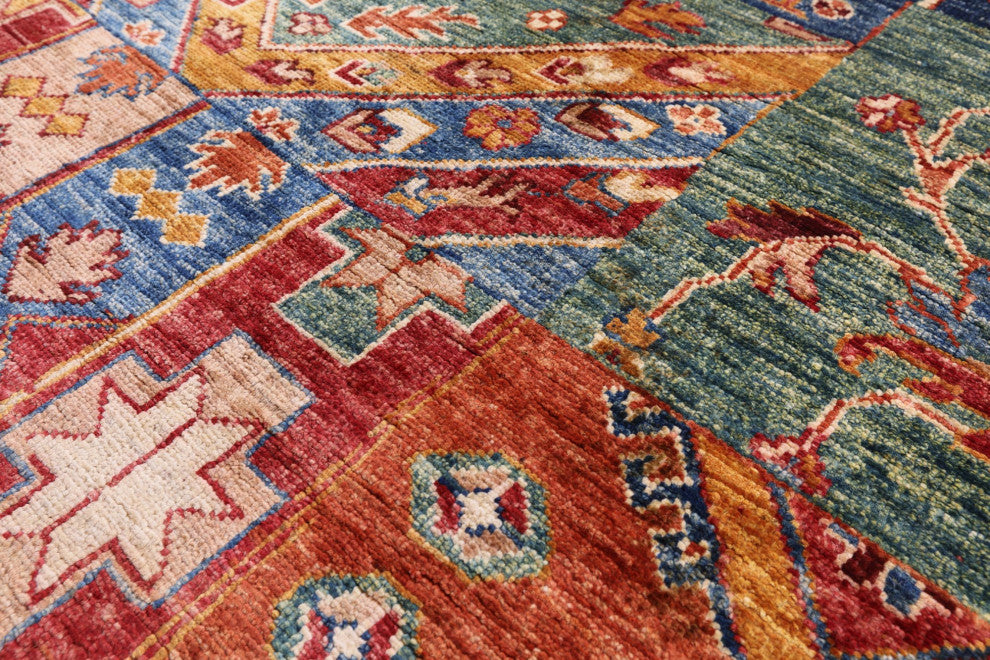 Super Kazak Handmade Wool Rug 5' 7" X 7' 7" Q11091