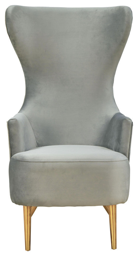 Julia Grey Wingback Chair - Grey