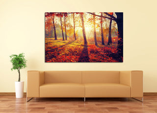 "Golden Afternoon" Tempered Glass Wall Art