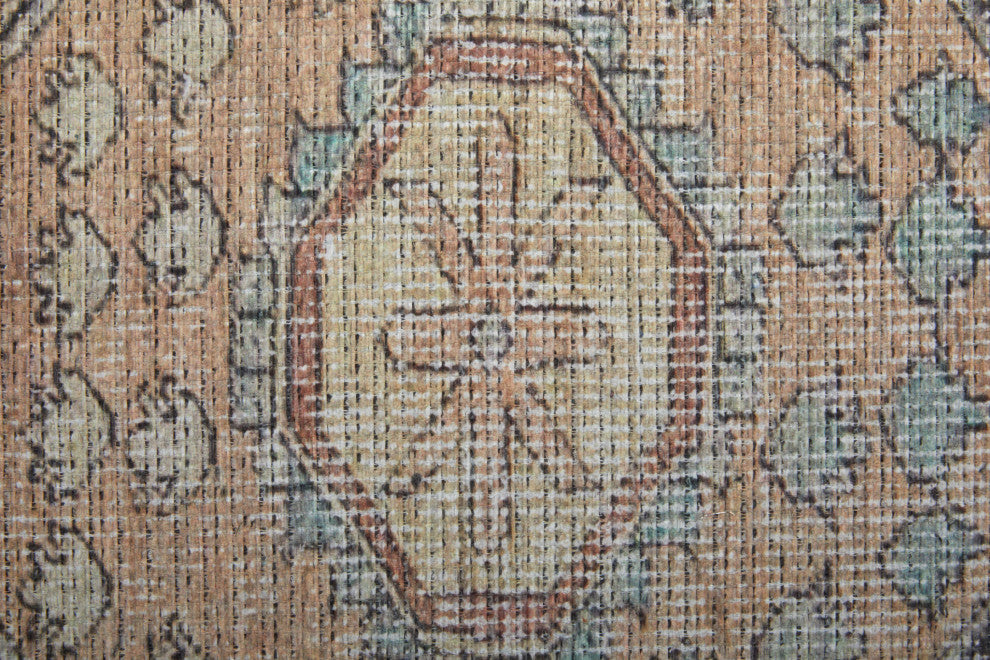 Weave & Wander Prescott Machine Washable Area Rug, Brown/Rust, 4'x6'