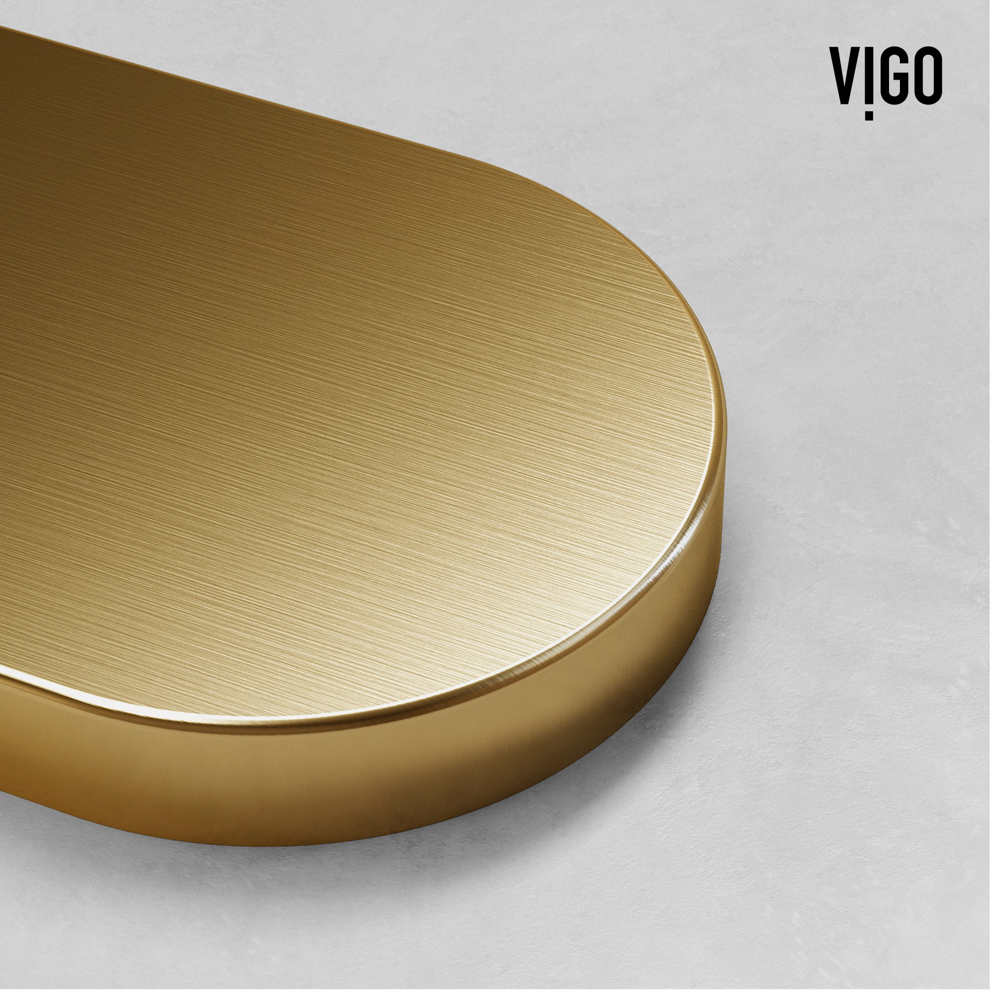 VIGO 5.5" L Bathroom Deck Plate, Matte Gold