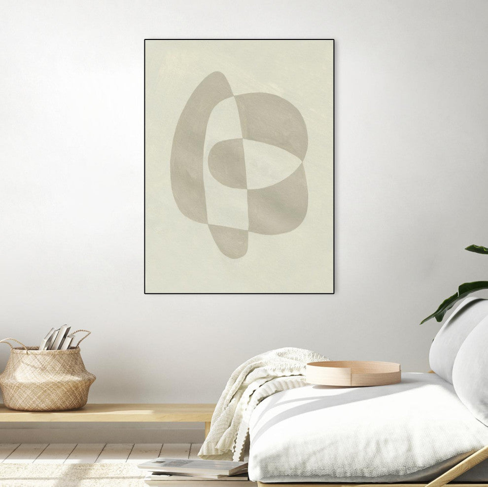 "Soft Shape III" Framed Canvas by Giant Art 18"x24"