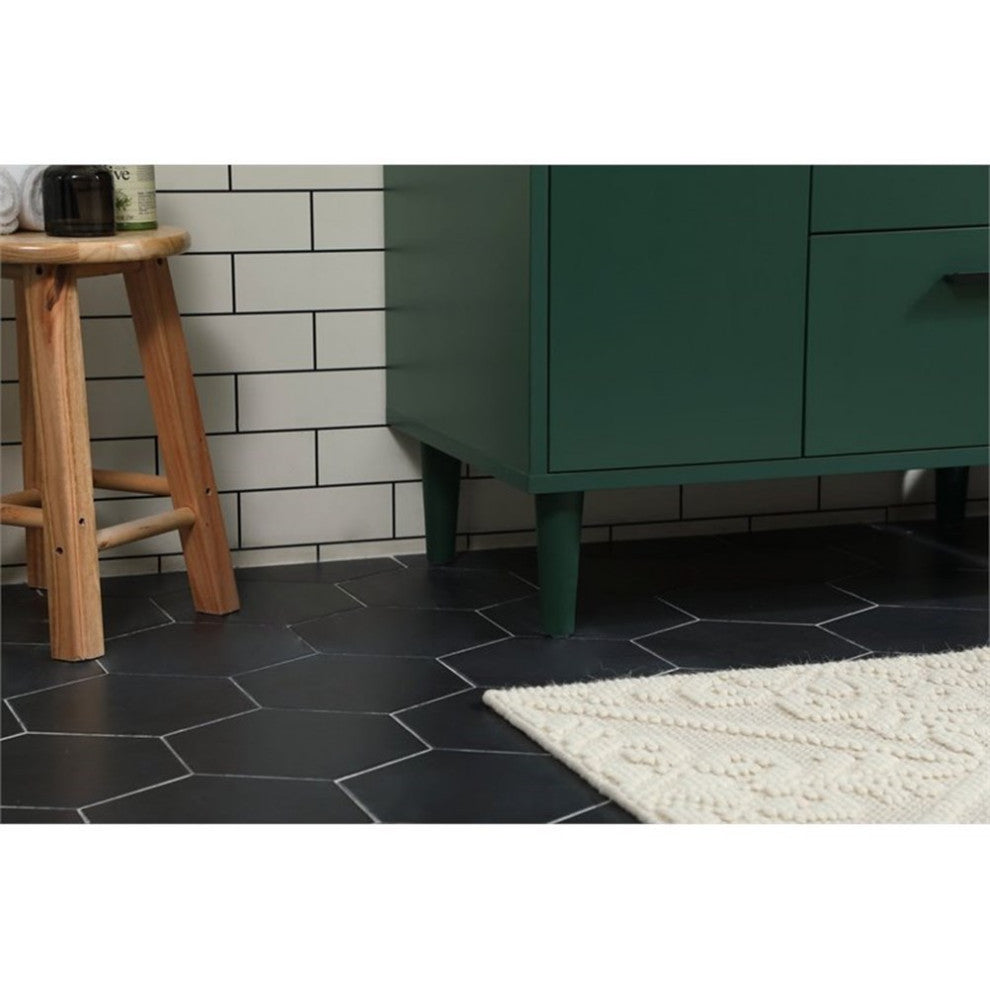 Elegant Decor Baldwin Bathroom Vanity Green