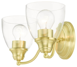 Satin Brass Transitional, Colonial, Vanity Sconce