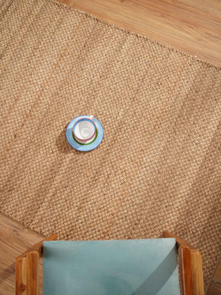 Hand Woven Jute Eco-friendly Area Rug Solid Camel, [Rectangle] 6'x9'