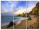"Beautiful Sunset Over Algarve Portugal" Metal Wall Art, 3 Panels, 36"x28"