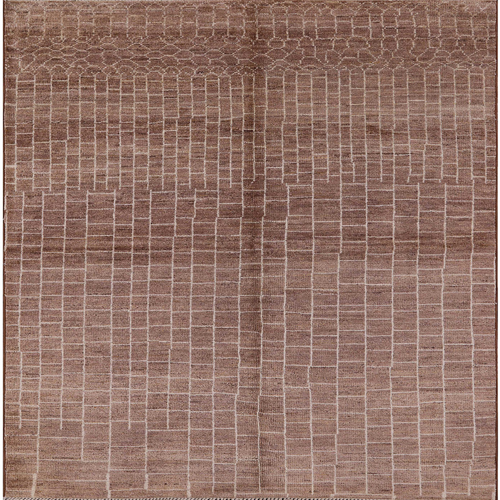 Ahgly Company Indoor Square Mid-Century Modern Area Rugs, 5' Square