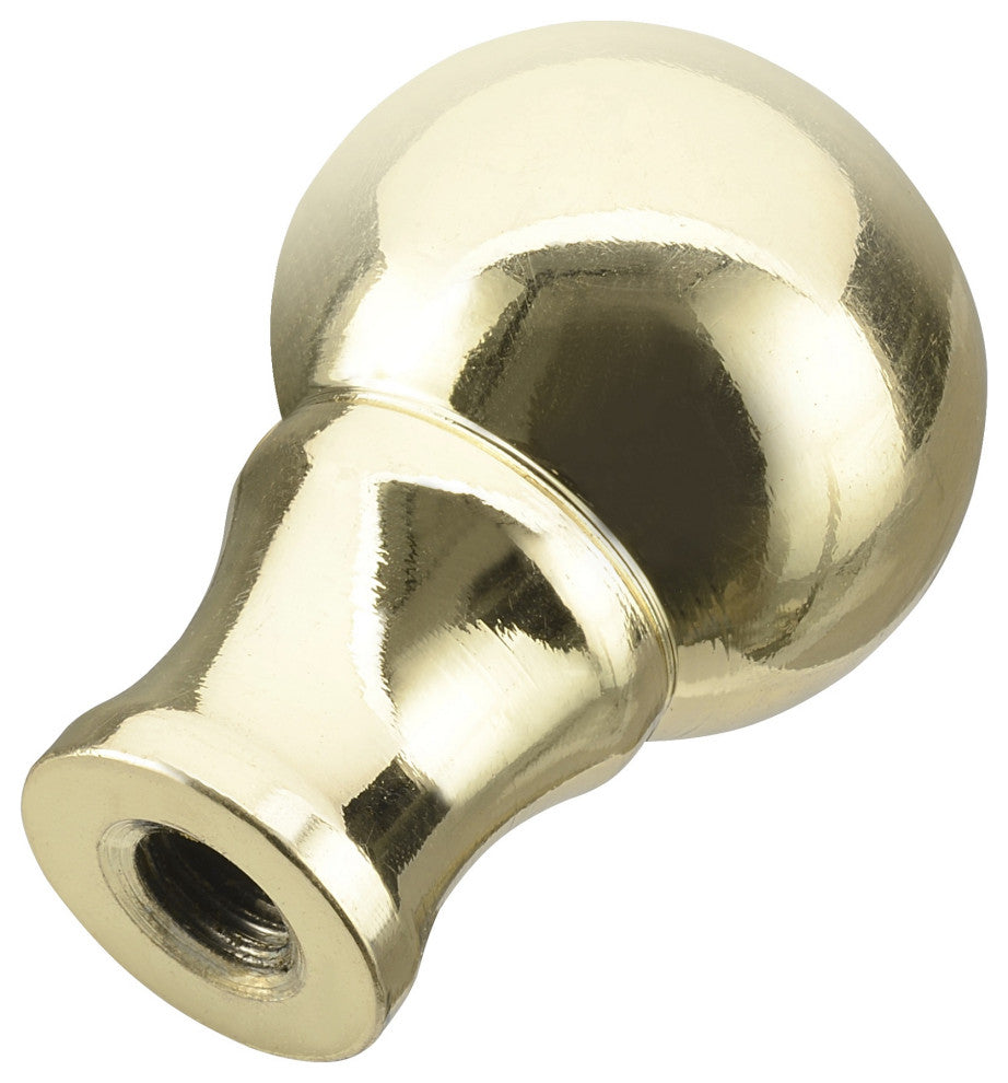 24018-12, Set of 2 Steel Lamp Finial, Brass Plated Finish, 1 1/2" Tall